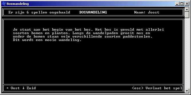 Screenshot van Boswandeling van Alexander Geleijns. Klik om het spel te downloaden.